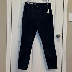NWT Women's Gap True Skinny High Rise Jeans size 10 petite black foil